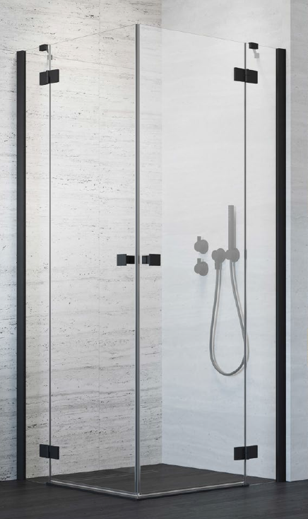 душевой уголок radaway essenza black kdd 90x80 прозрачное/черный