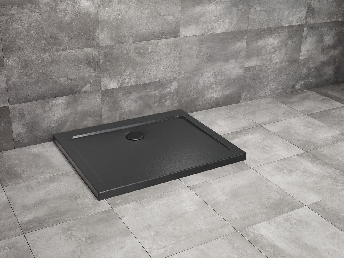 душевой поддон radaway doros d stone black 120x90 черный