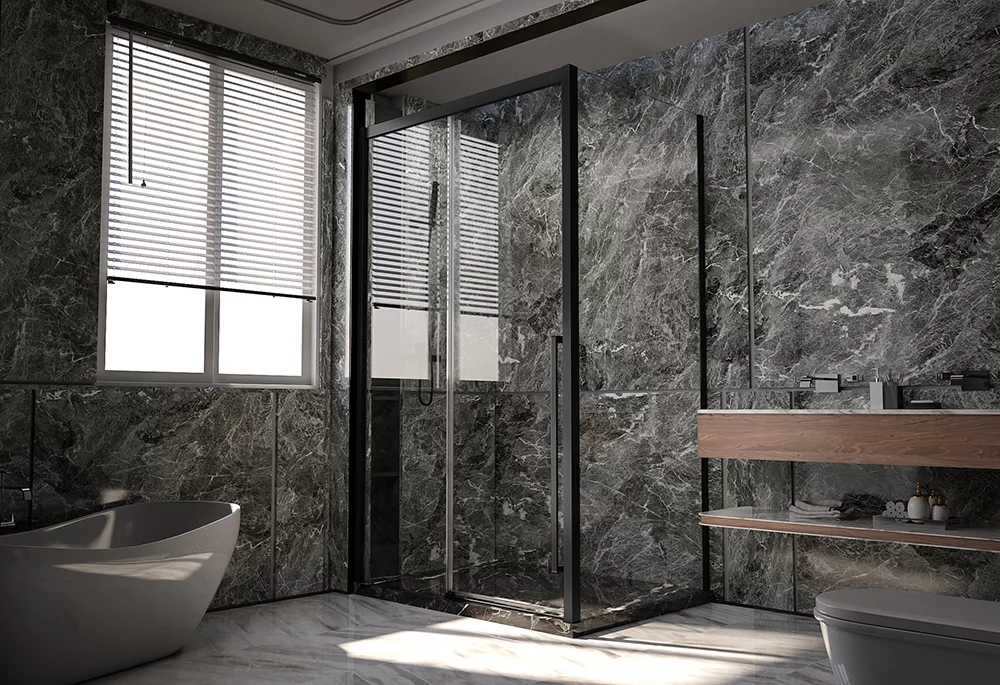 душевой уголок veconi premium trento ptc-sp-30b 130x80 прозрачные стекла / профиль черный матовый