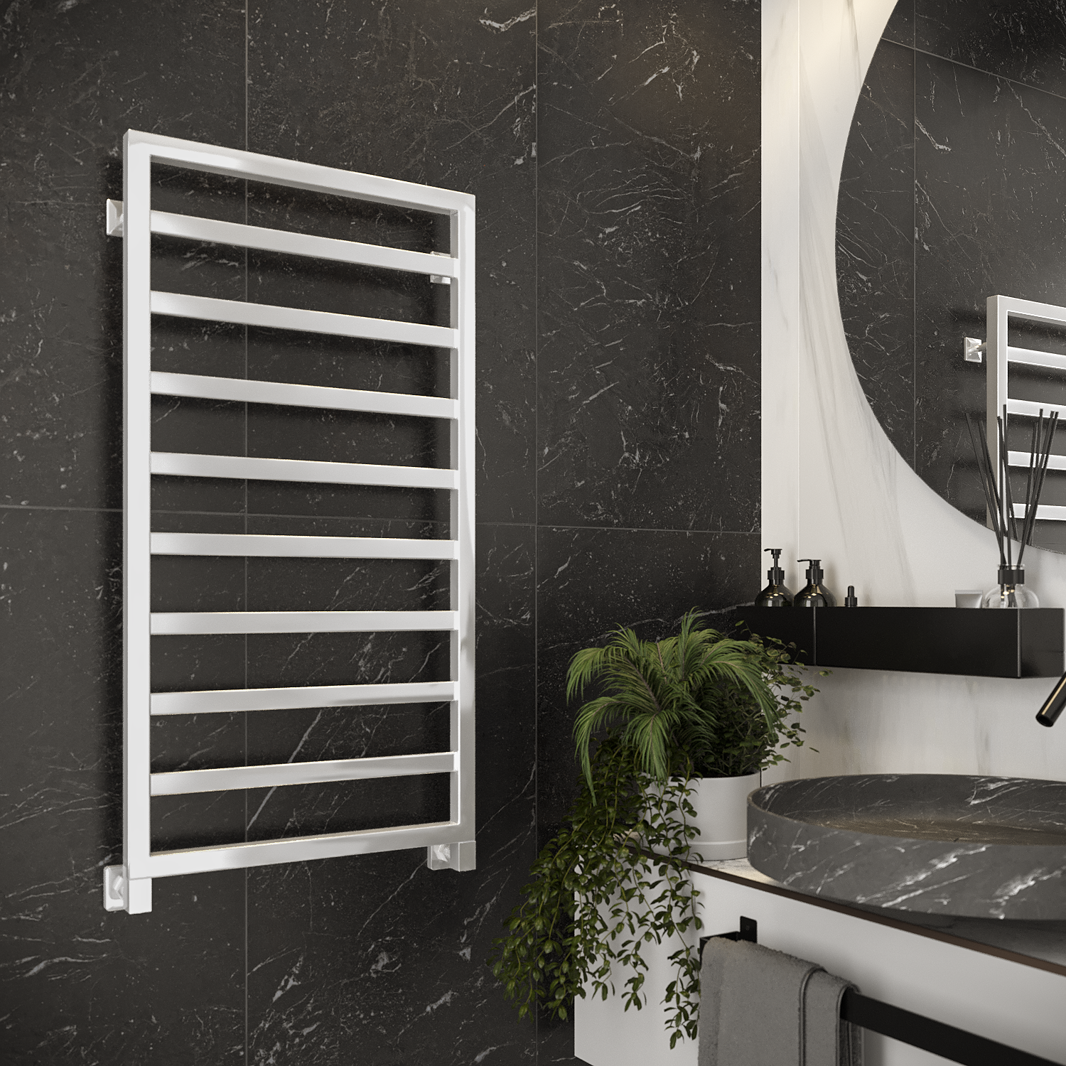 полотенцесушитель водяной stinox bergamo 50x100 белый глянец