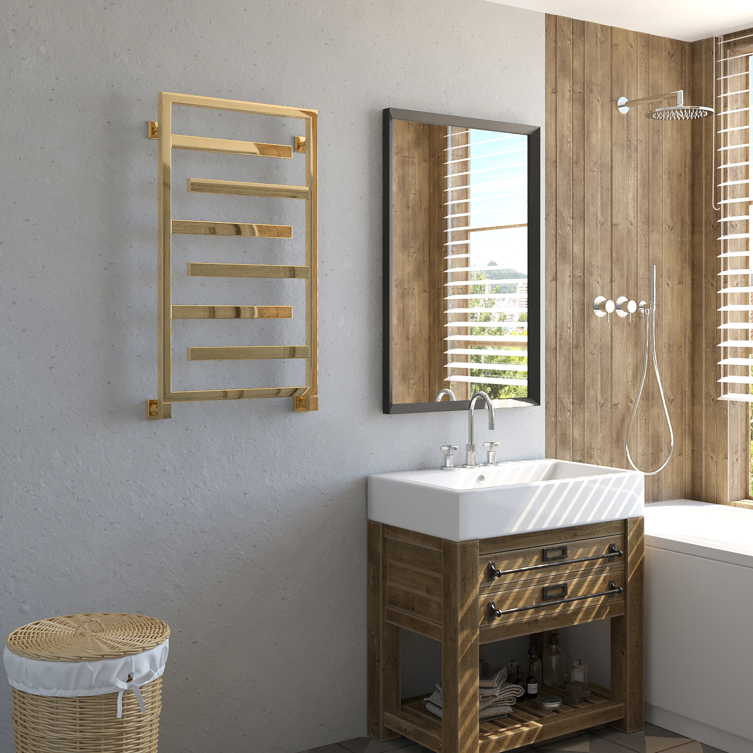 полотенцесушитель водяной stinox corsica 50x90 золото