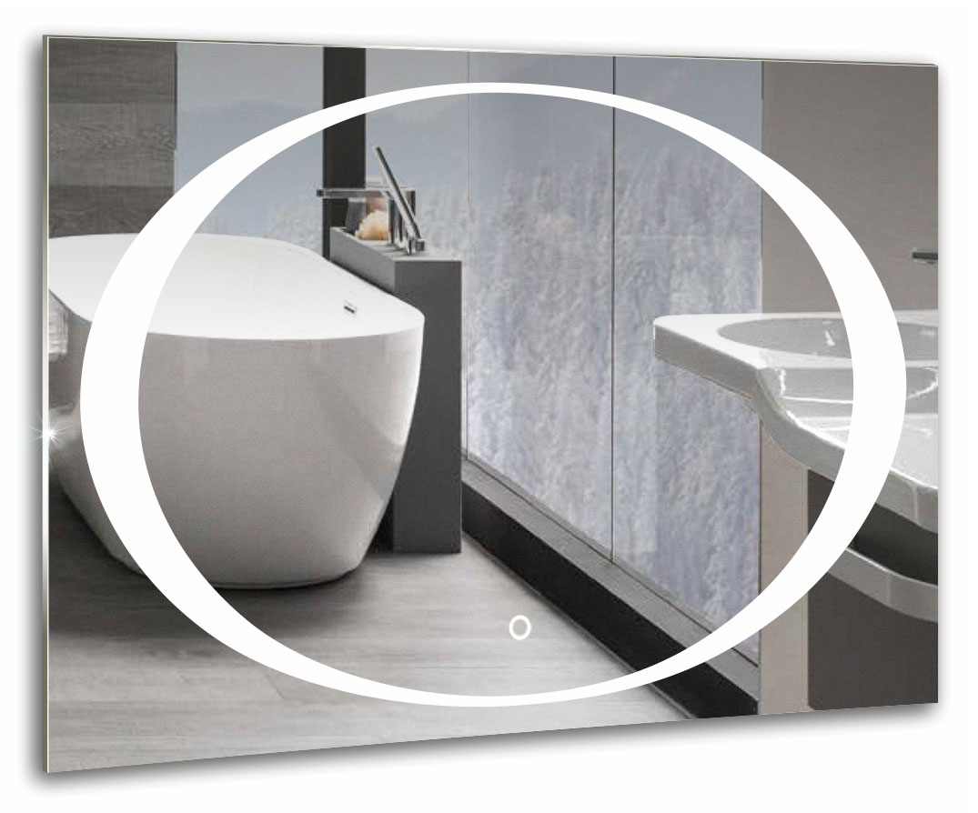 зеркало silver mirrors спейс led 91,5x68,5 с сенсорным выключателем