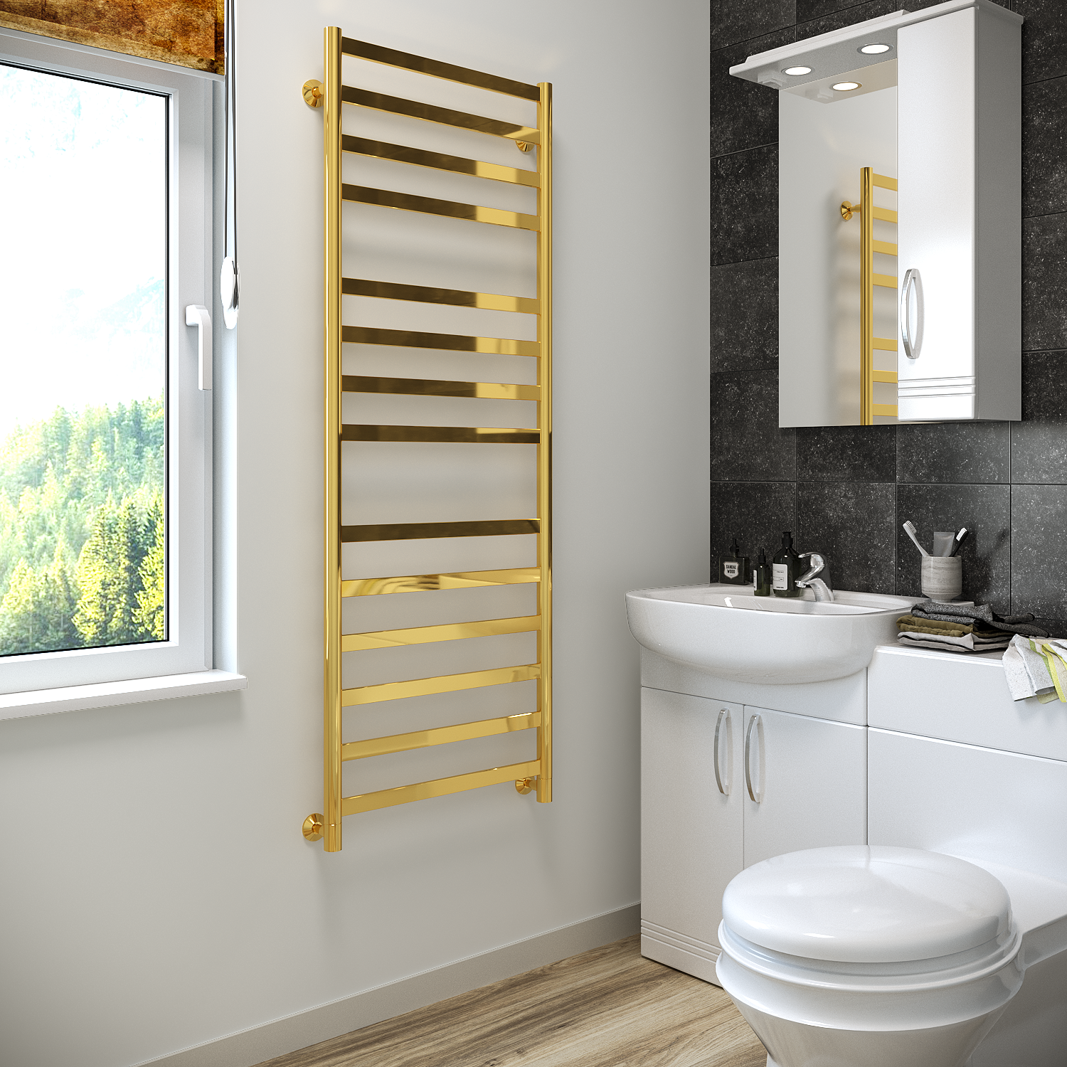 полотенцесушитель водяной stinox maxima luxe 50x140 золото глянец