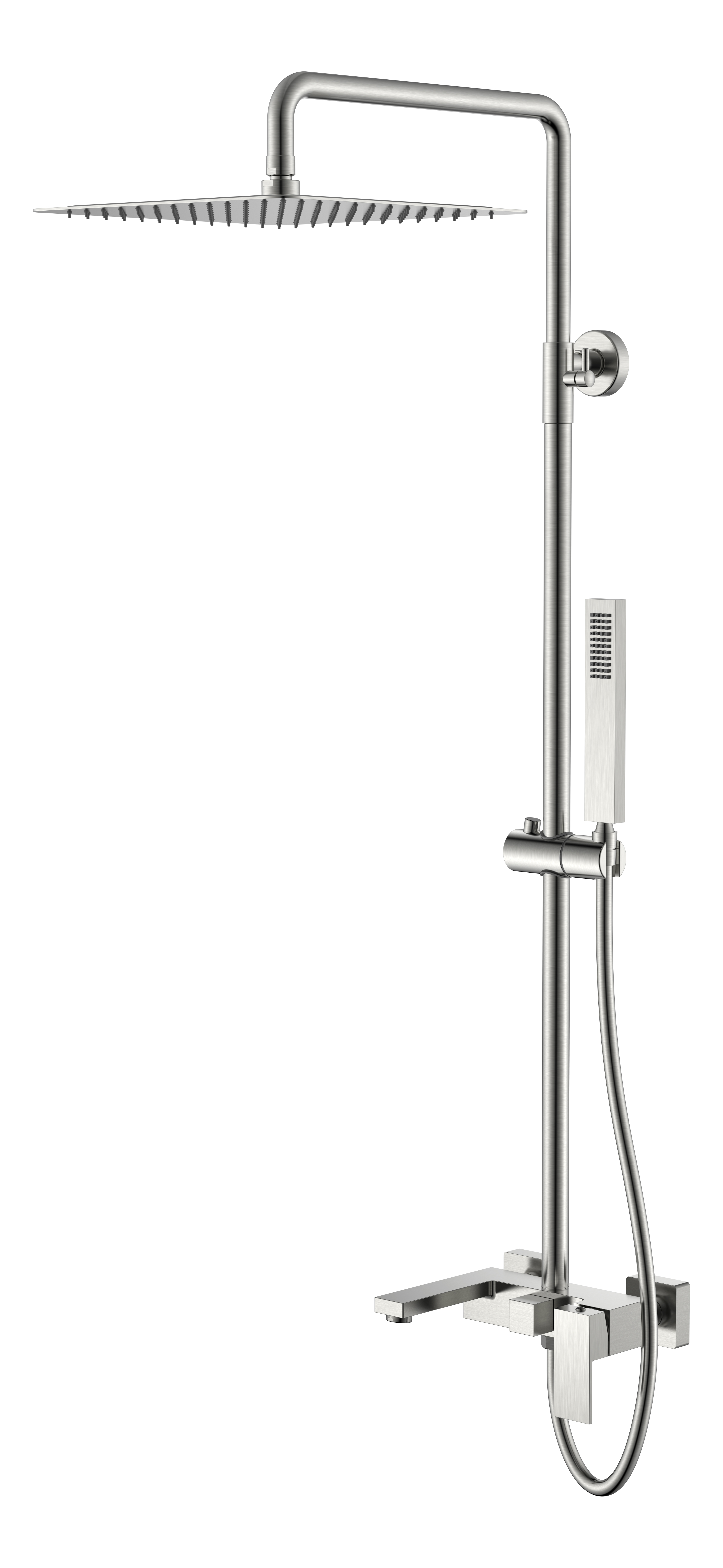 душевая стойка boheme qubic nickle brushed 478-nb никель брашированный