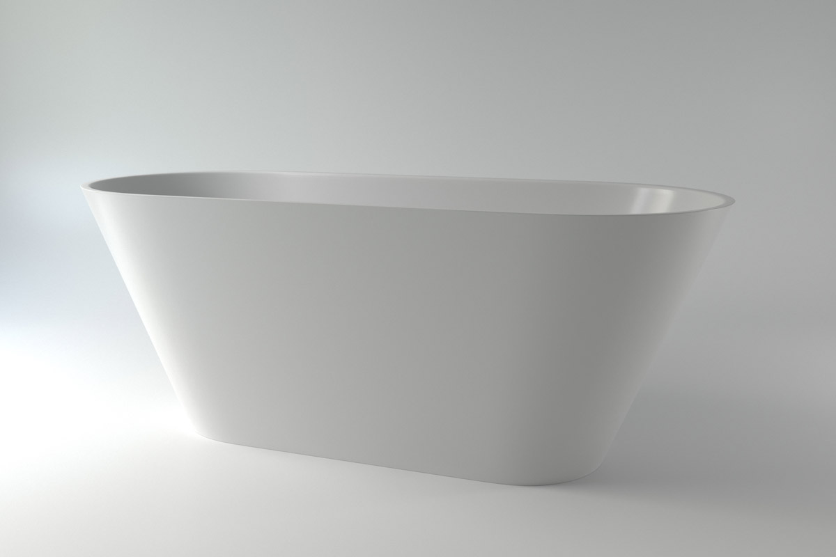 ванна каменная holbi selena 161x68 sr белая матовая