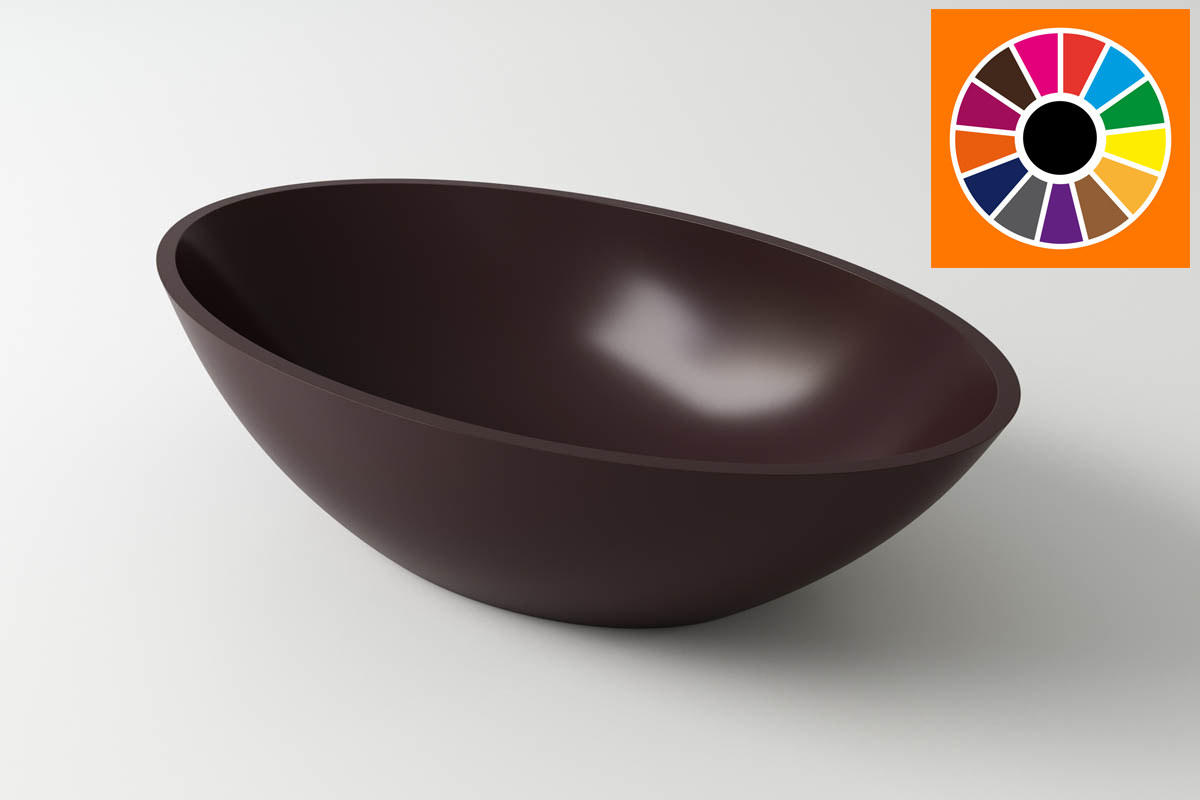 умывальник накладной holbi dione 60x36 sc цветной матовый ral