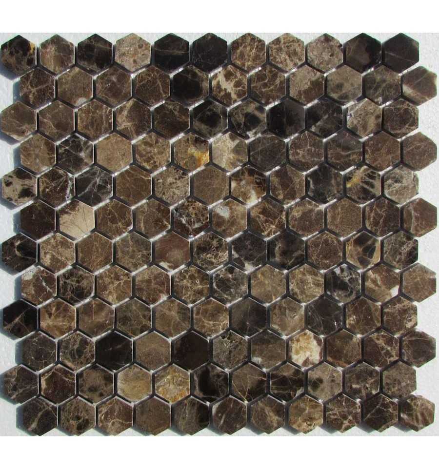 мозаика fk marble hexagon emperador dark 29.5 х 28