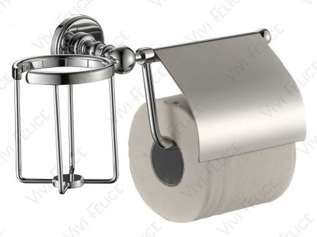 держатель туалетной бумаги vivi felice felice  classico b 1007-d с держателем для освежителя воздуха хром
