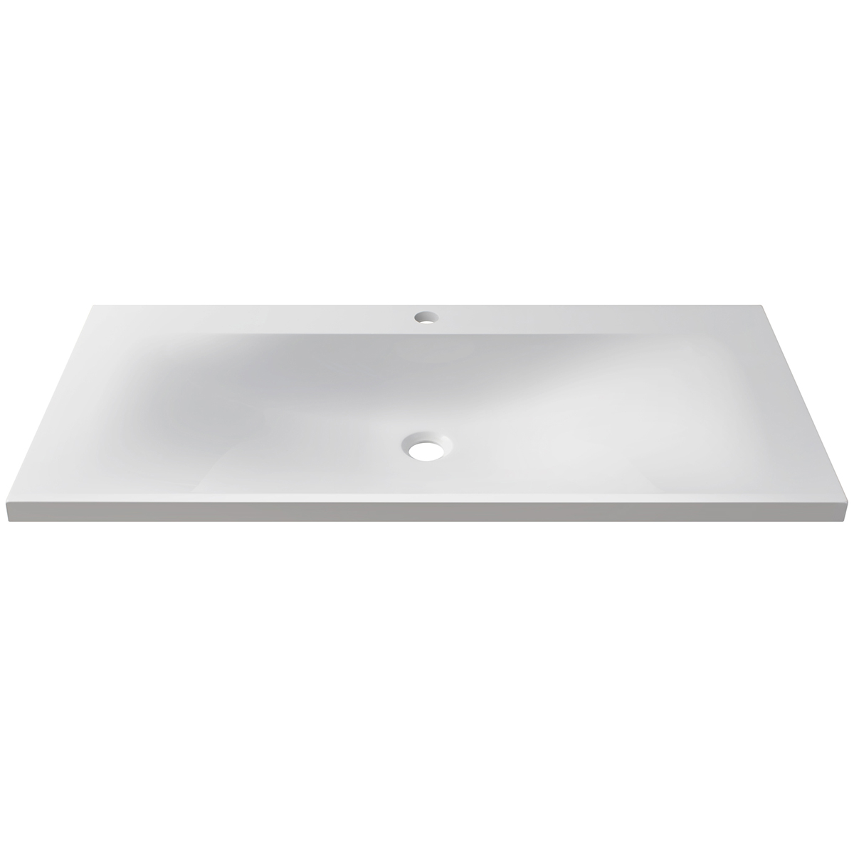 умывальник белюкс порто по 1000 100x46 белый матовый, solid surface