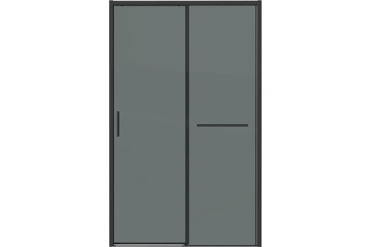 душевая дверь grossman style 100x195 стекло тонированное / профиль черный матовый
