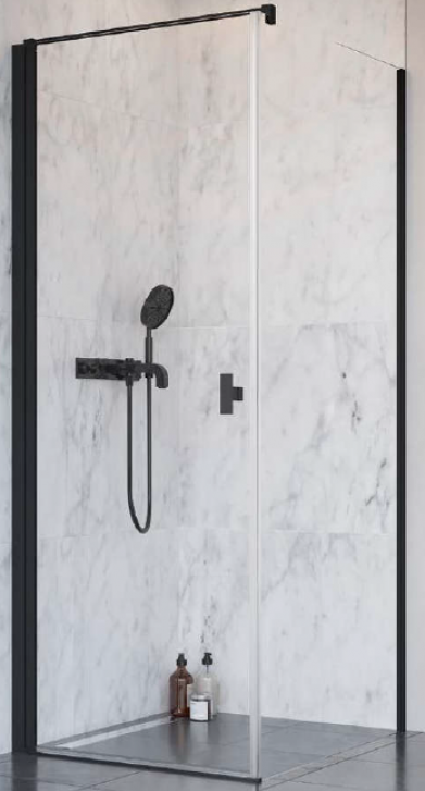душевой уголок radaway nes black kdj i 100x100 r стекло прозрачное