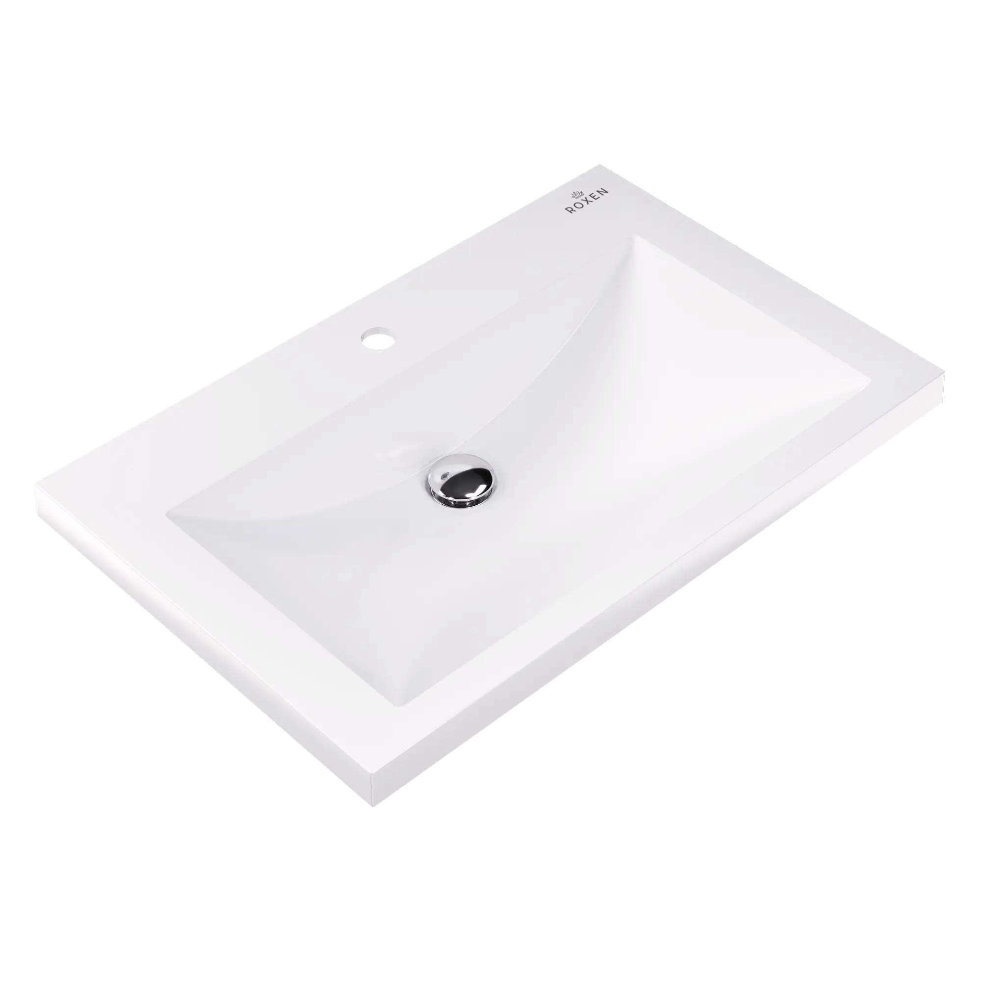 умывальник roxen iris 75x48 белый