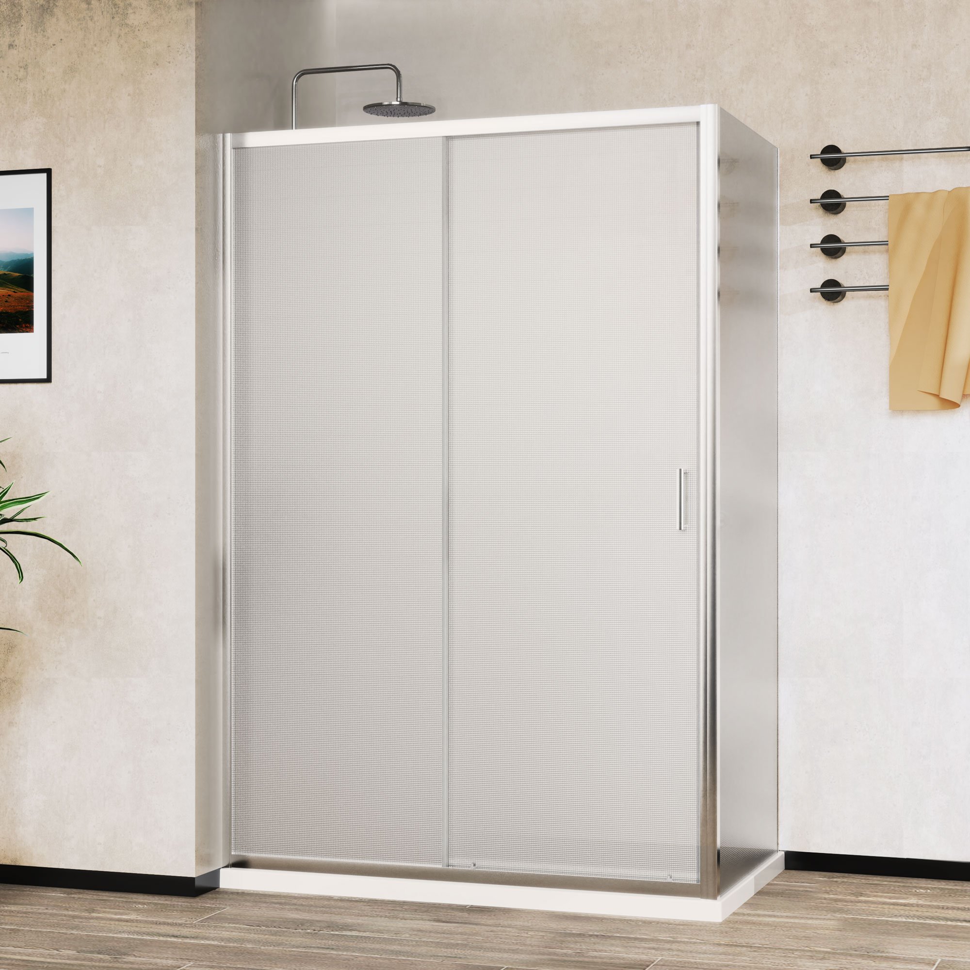 душевой уголок vincea city vsr-5ct9012mt 120x90 стекла текстурные, профиль хром