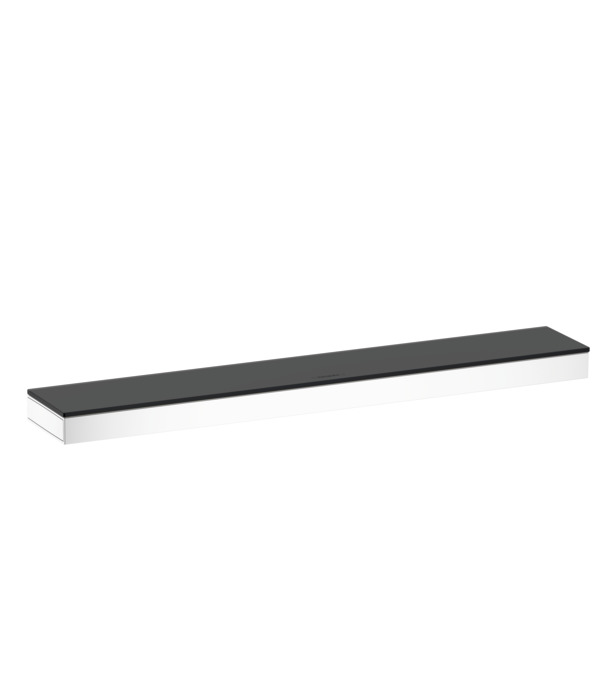 полка для ванной hansgrohe rainfinity shelf 500 26844700 черный, хром