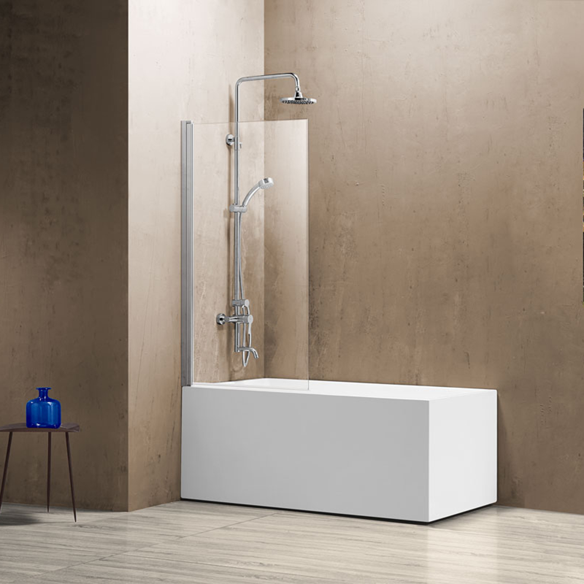 шторка на ванну vincea vsb-11800cl 80x140 стекло прозрачное