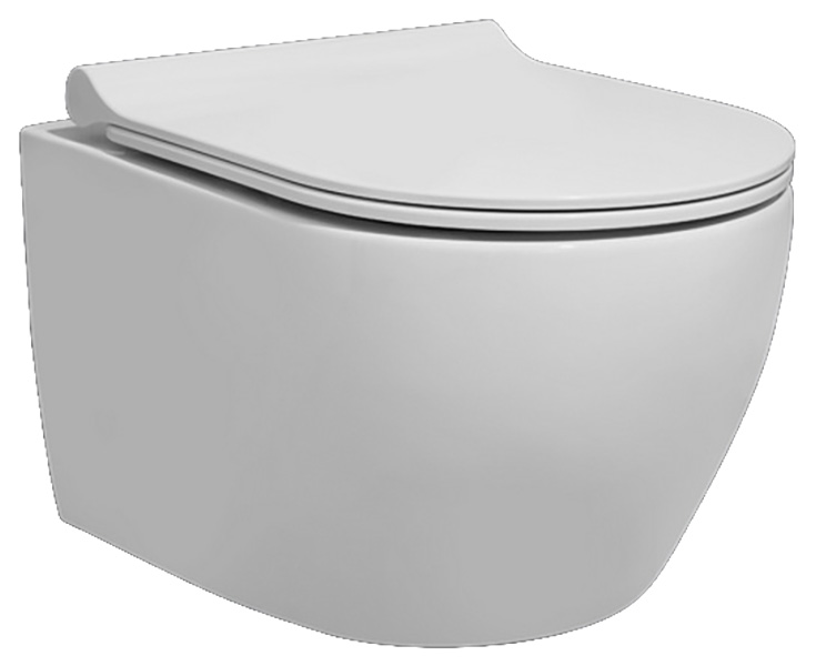 унитаз подвесной pestan fluenta 49x35,5 40013803 + 40013801 turbo 360° с пневмокрышкой