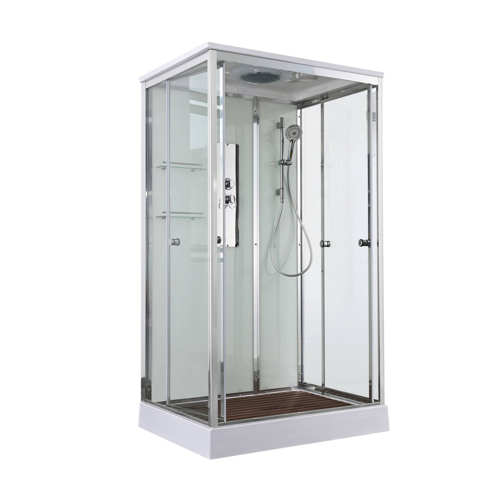 душевая кабина avacan v2810 ava 100x80 стекла прозрачные, профиль хром