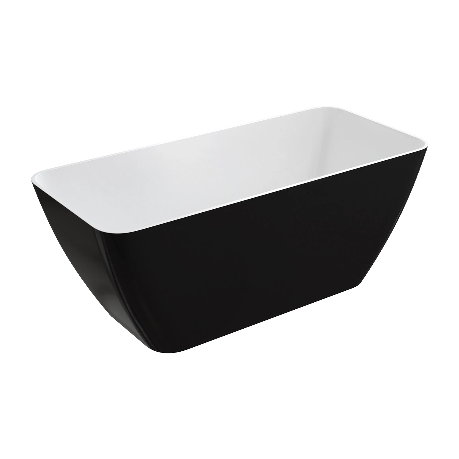 ванна из литьевого мрамора omnires parma m+ parmawwbcp 159x70 белый/черный глянец
