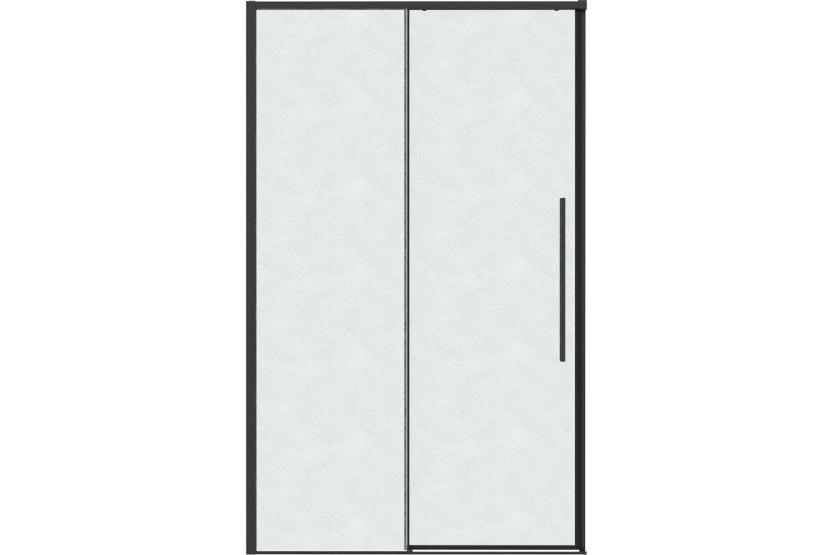 душевая дверь grossman galaxy 110x195 стекло шиншилла / профиль черный матовый