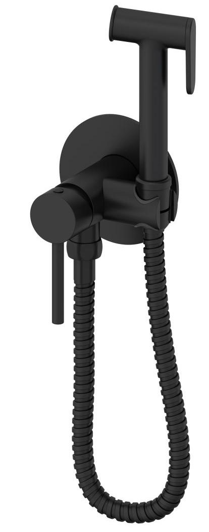 смеситель с гигиеническим душем oliveeka ol-829902-mb черный матовый