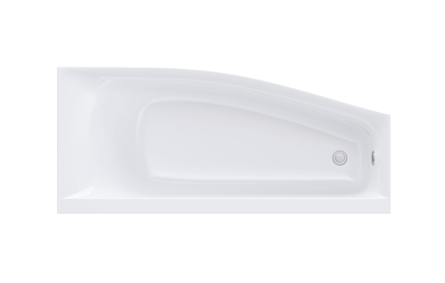ванна из искусственного камня astra-form скат 170x75 правая, белый матовый, solid surface