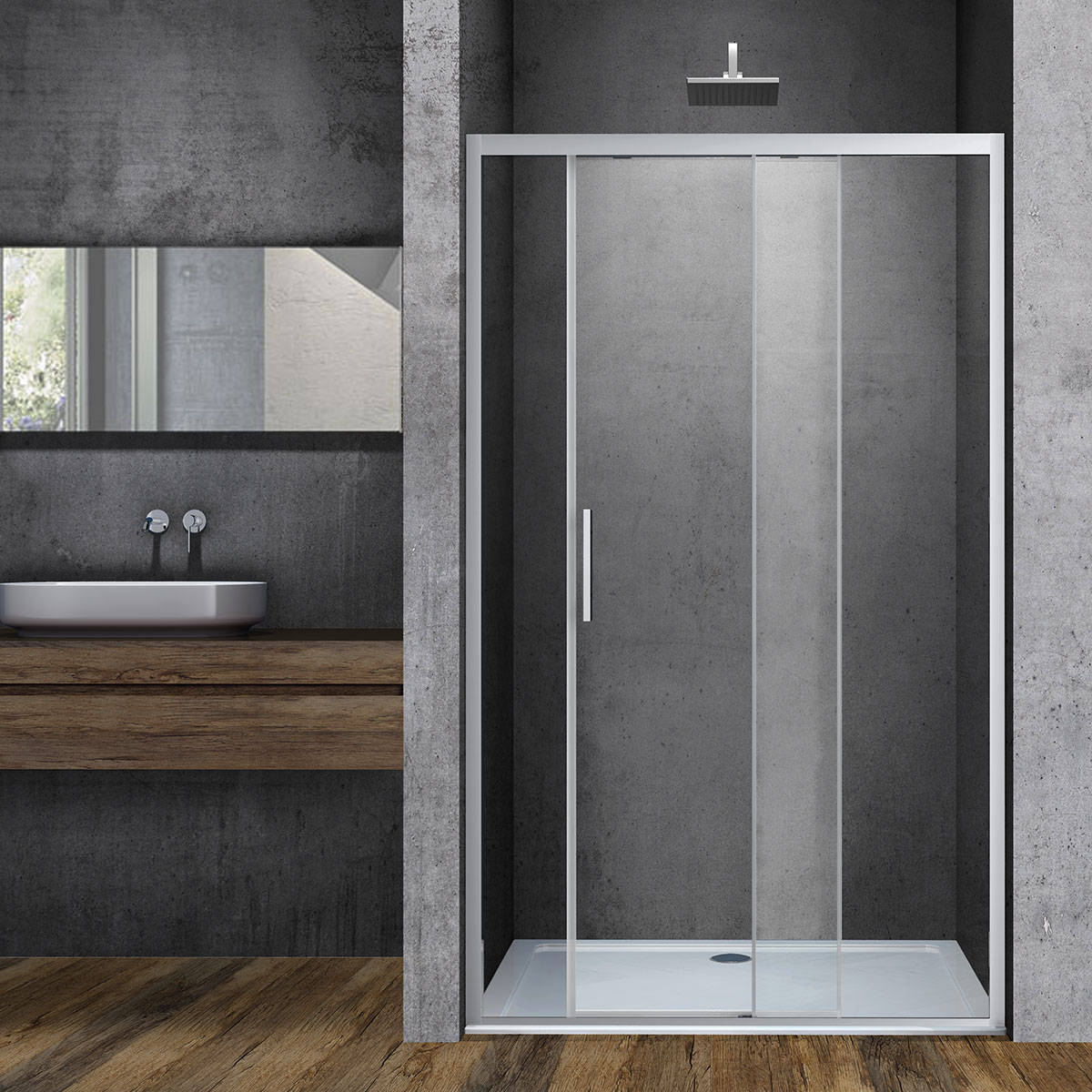 душевая дверь vincea soft vds-3so160cl 160x195 прозрачное стекло / профиль хром