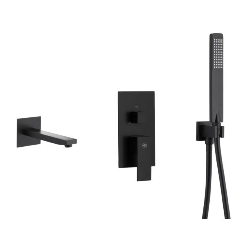 душевая система скрытого монтажа armatura logon black 5139-401-81 черный