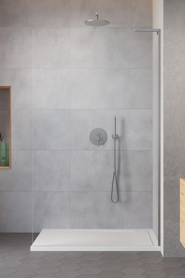 душевой уголок radaway walk-in modo sl ii brushed nickel 70 right прозрачное стекло / профиль брашированый никель (правый)