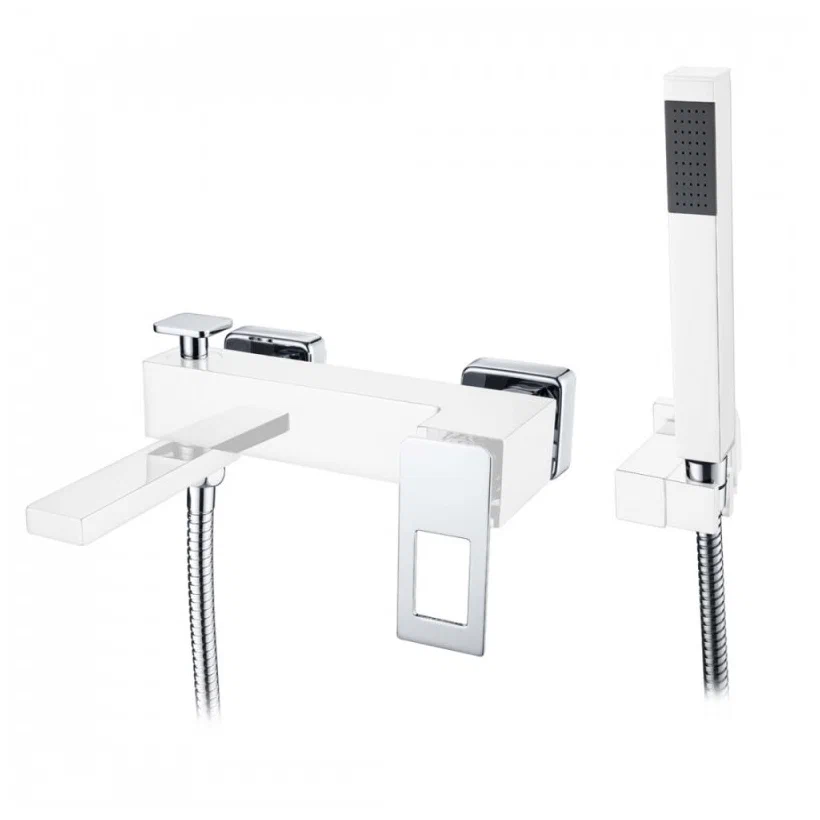 смеситель для ванны boheme q 143-wcr white chrom