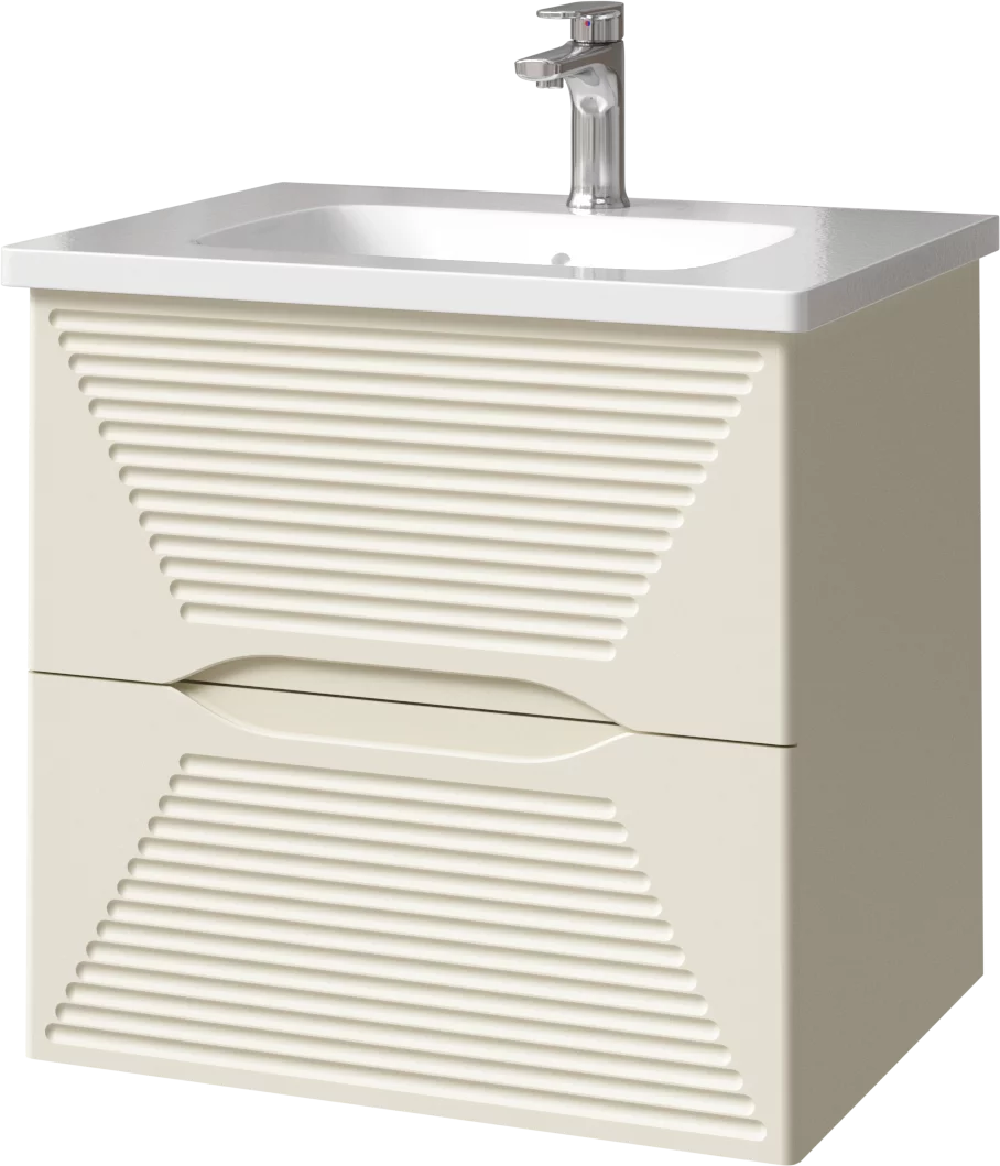 тумба подвесная caprigo modo terza 60 35611-sf046 бежевый матовый