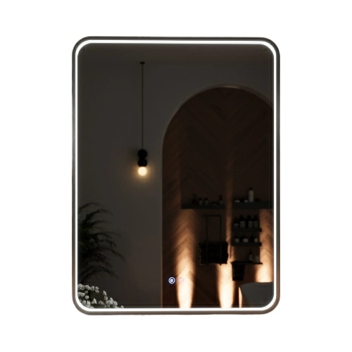 зеркало benetto ellisse 80x60 с подсветкой, серебро