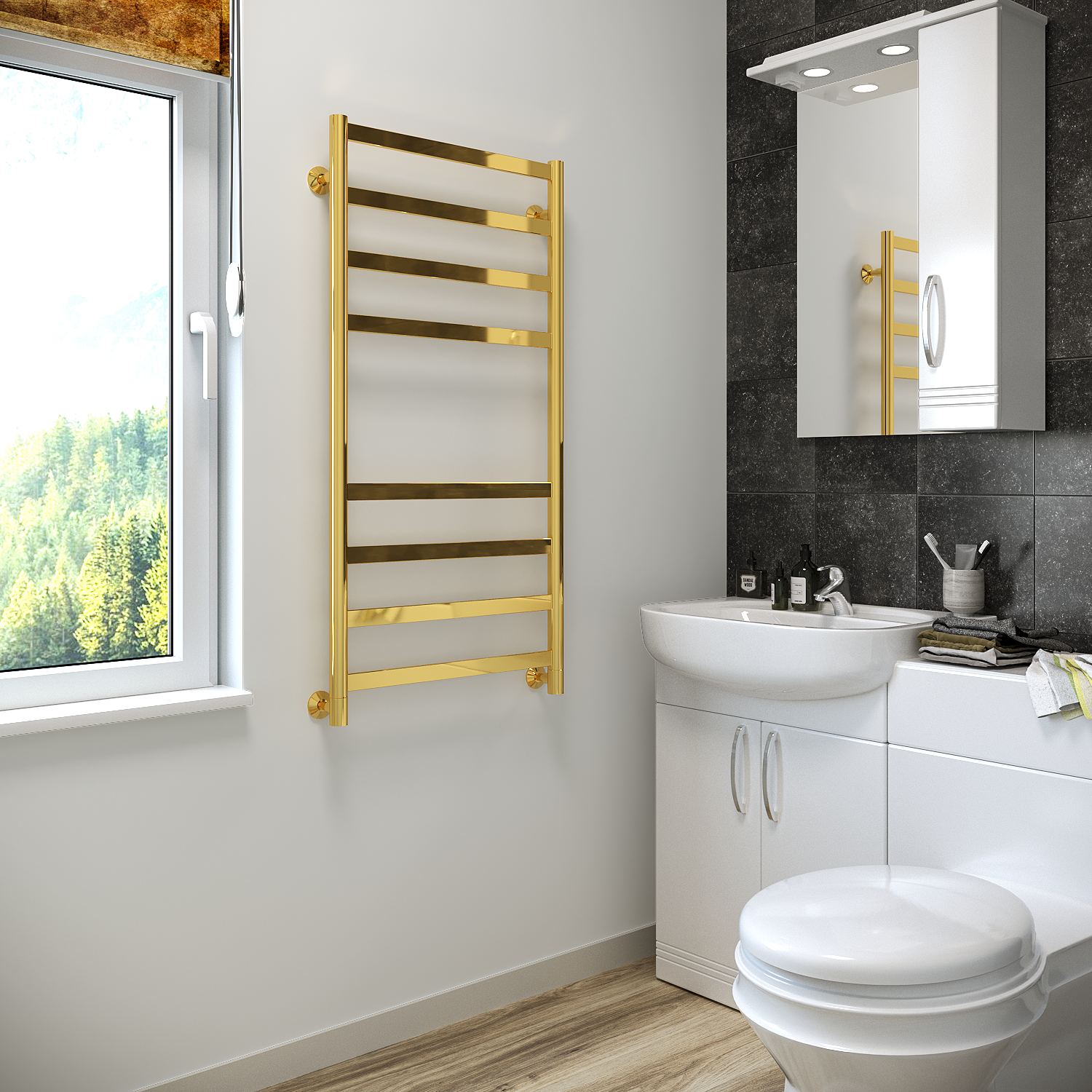 полотенцесушитель водяной stinox maxima 50x100 золото глянец
