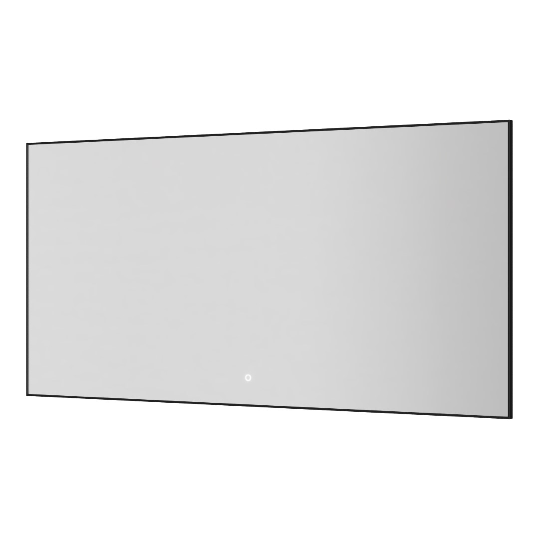 зеркало boheme modern 140x70 с подсветкой, сенсорным выключателем, антизапотеванием, черный