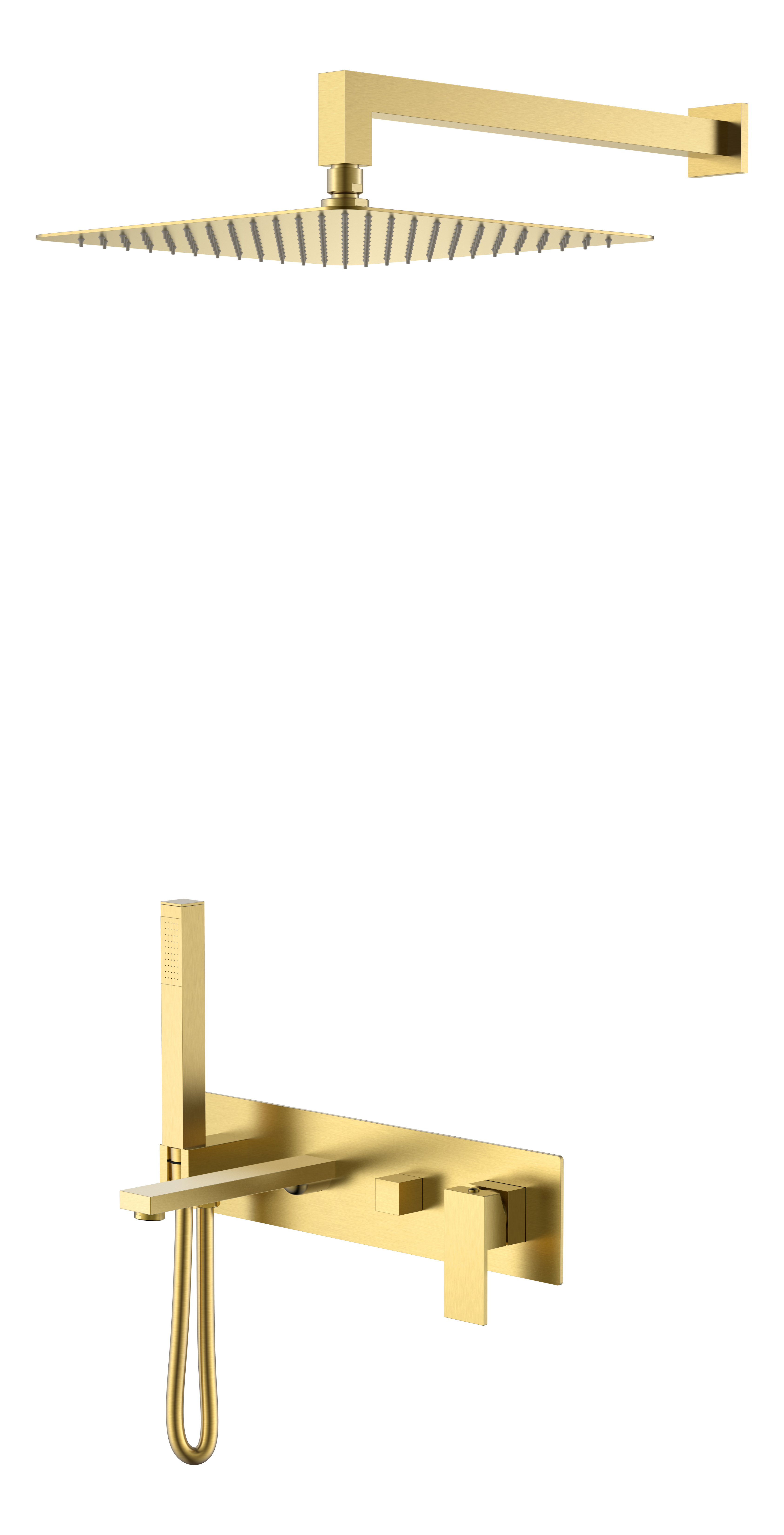 душевая система скрытого монтажа boheme qubic matt gold 474-mg матовое золото