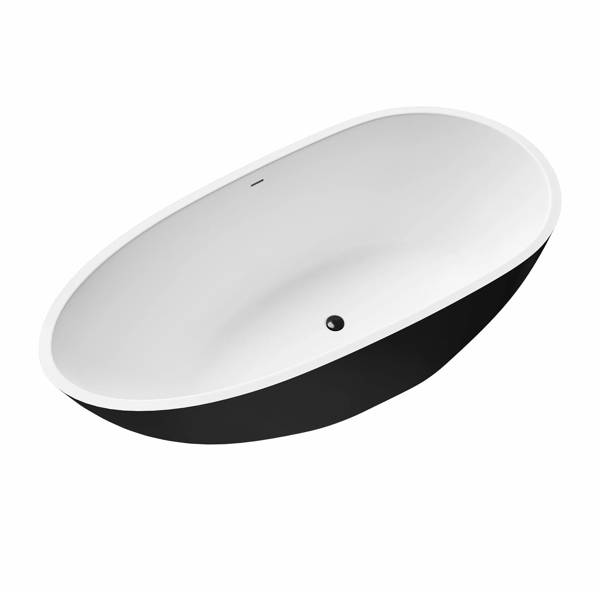 ванна акриловая grossman gr-1103mb fly 160x80 белый/черный