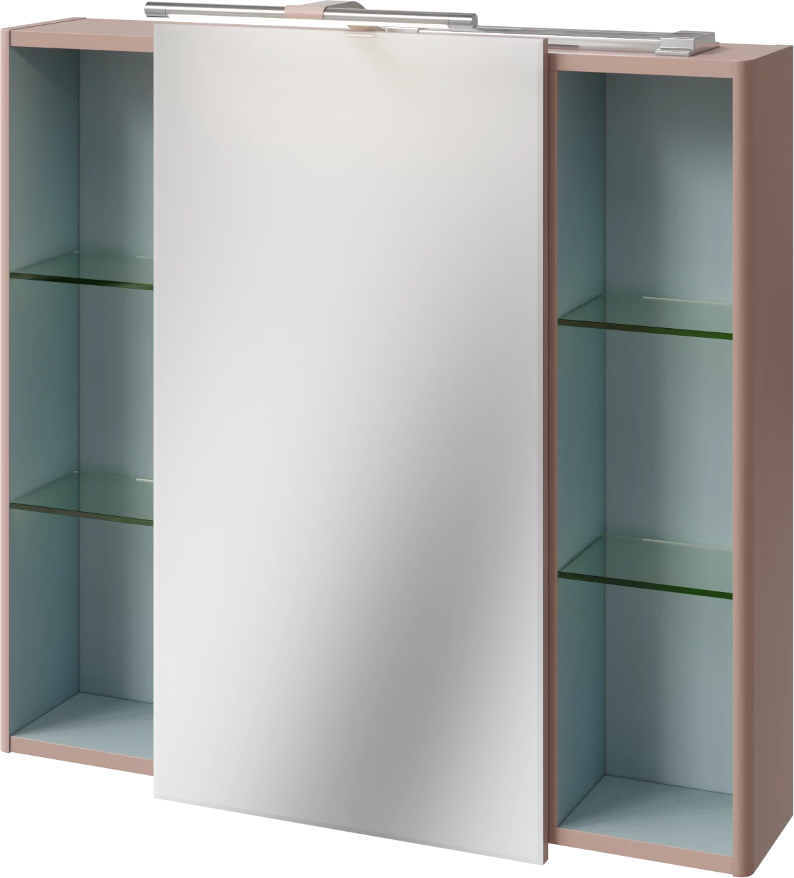 шкаф с зеркалом caprigo accord 80 2231-sf026 розовый матовый