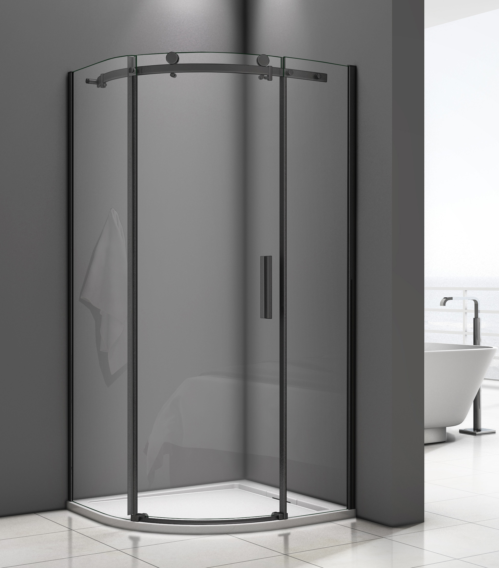 душевой уголок gooddoor galaxy r-100-c-b 100x100