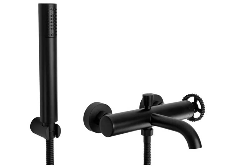 смеситель для ванны rea vertigo rea-b9669 черный матовый