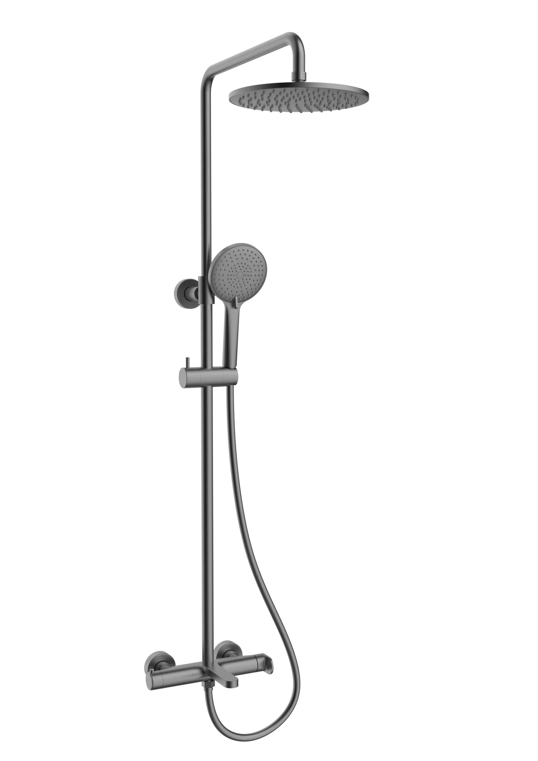 душевая стойка vincea rondo vsfs-1r1gm оружейная сталь