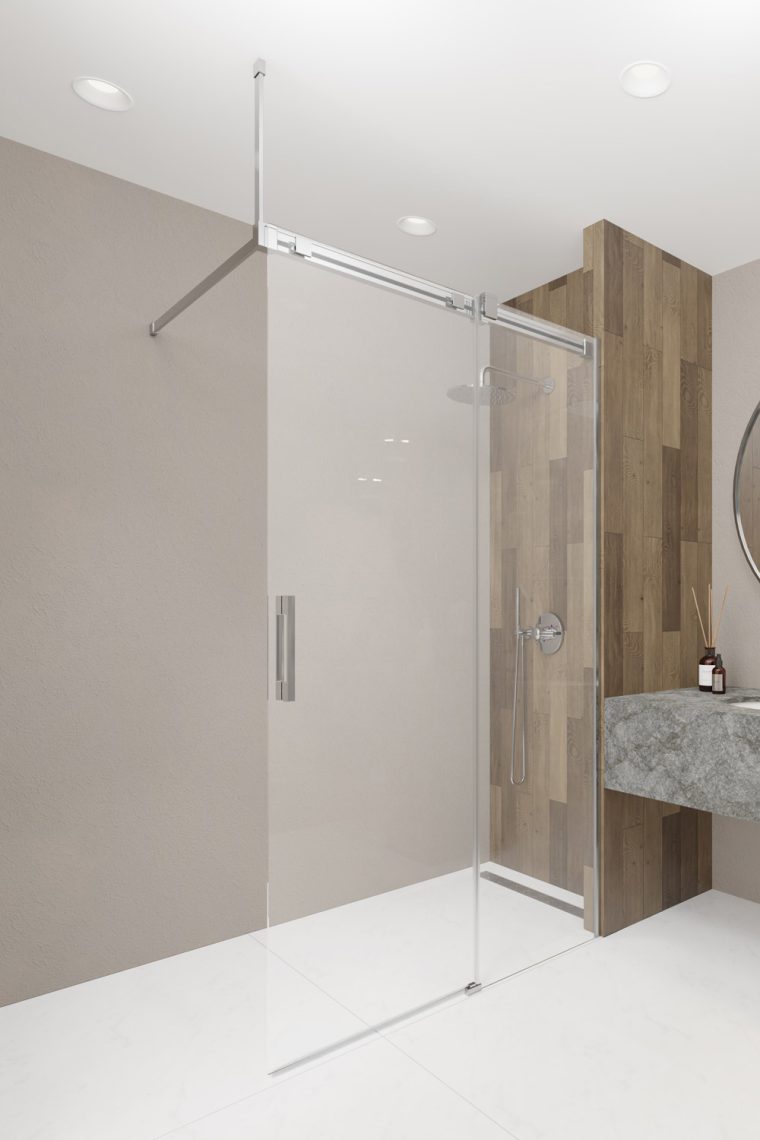 душевой уголок radaway espera pro walk-in 100r 100x200 стекла прозрачные, профиль хром