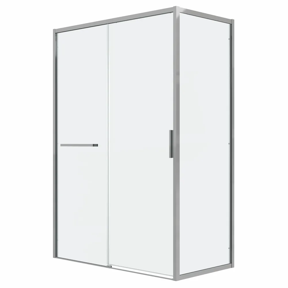 душевой уголок grossman style 130x100 стекла прозрачные, профиль хром
