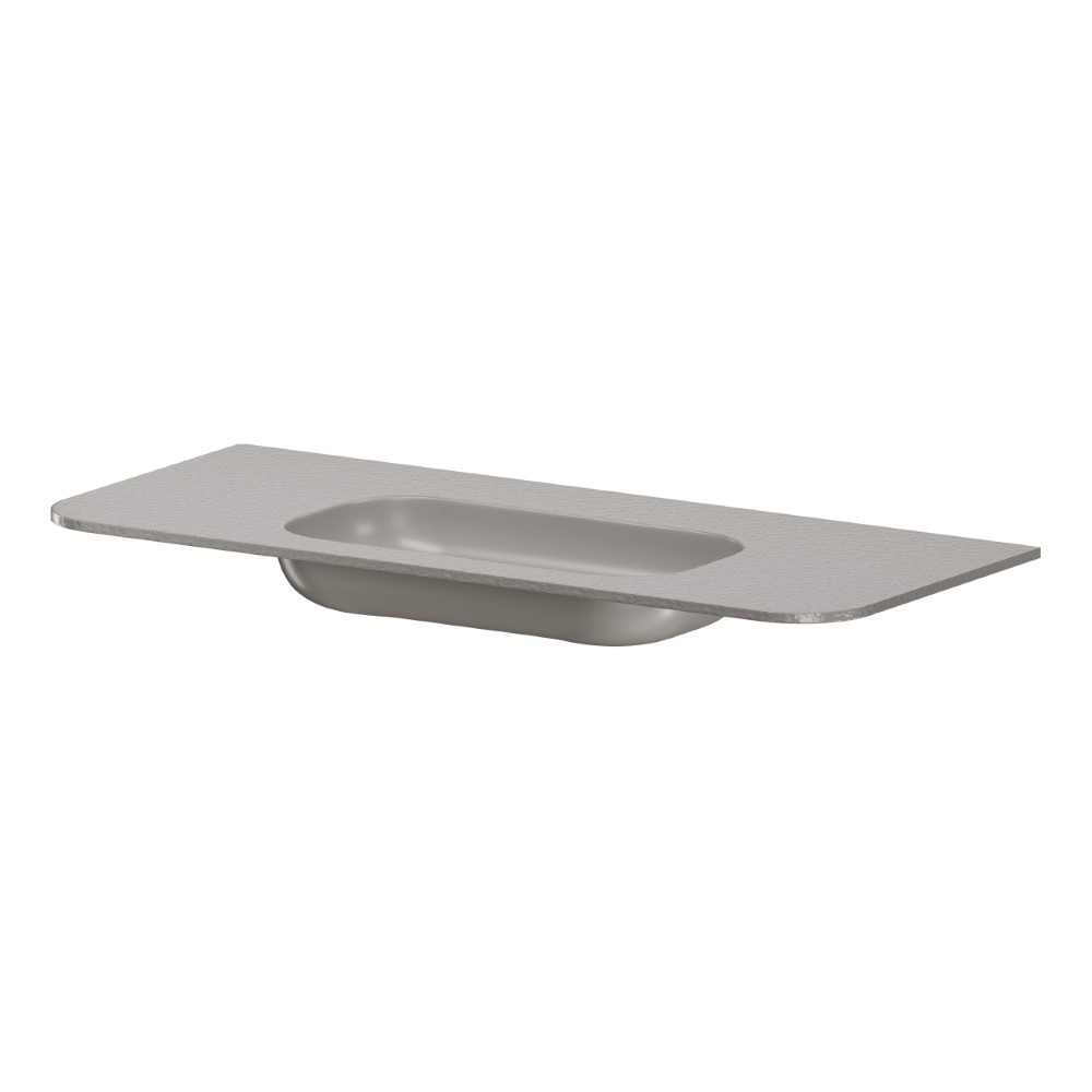 умывальник моноблок armadi art voi 120 см 786-120-sf-sg без отв. stone finish stone grey, серый камень