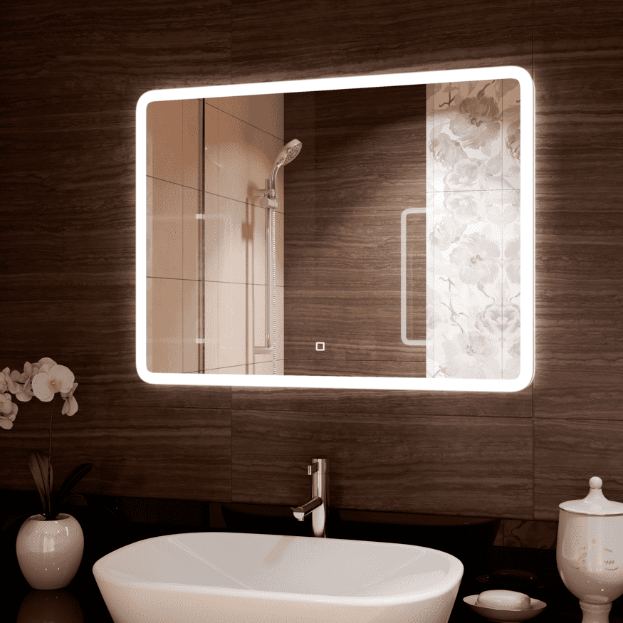 зеркало континент demure led 100x70 с подсветкой и сенсорным управлением
