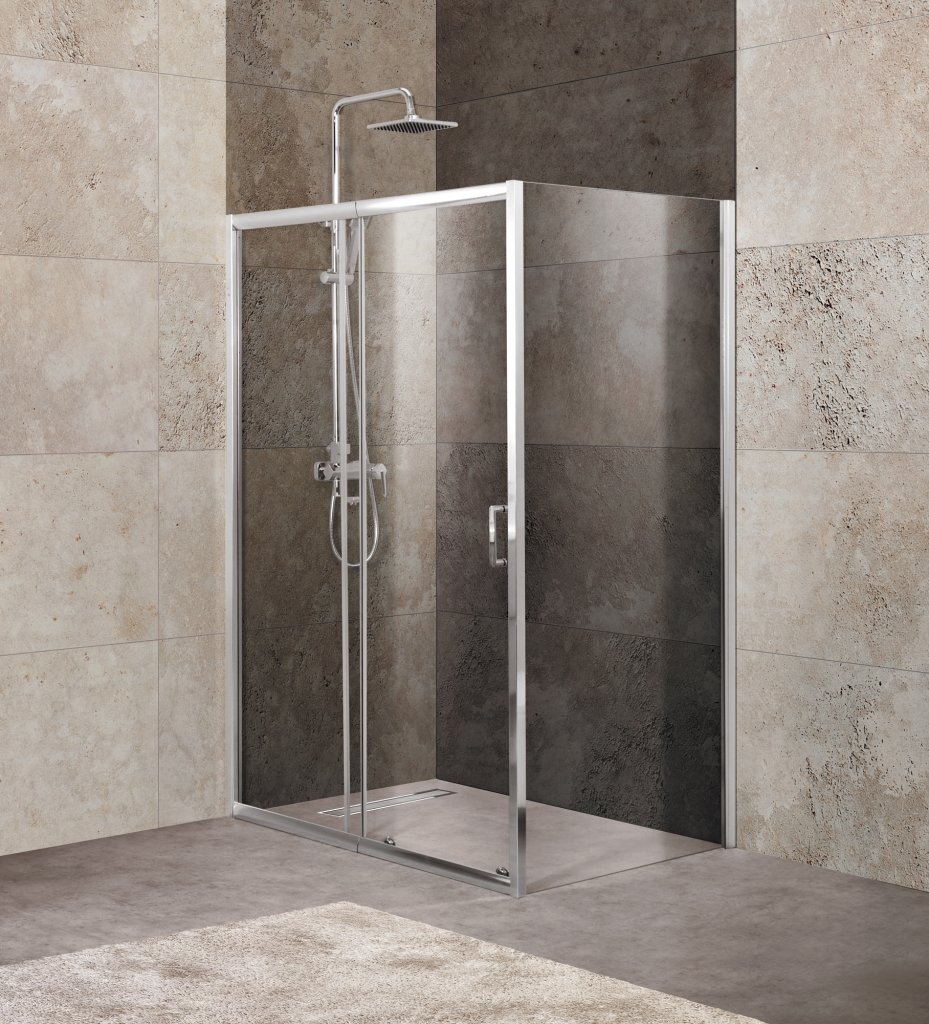 душевой уголок belbagno unique-ah-1-120/135-90-c-cr (120-135)x90 стекла прозрачные