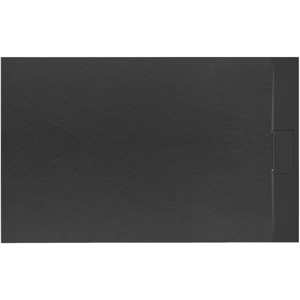 душевой поддон rea bazalt black 100x80 черный матовый