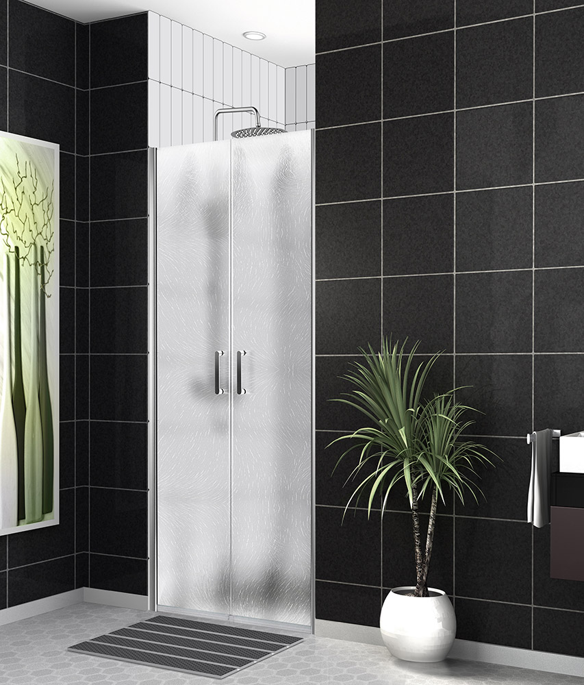 душевая дверь belbagno uno-b-2-90-ch-cr 90x190 стекла шиншилла, профиль хром