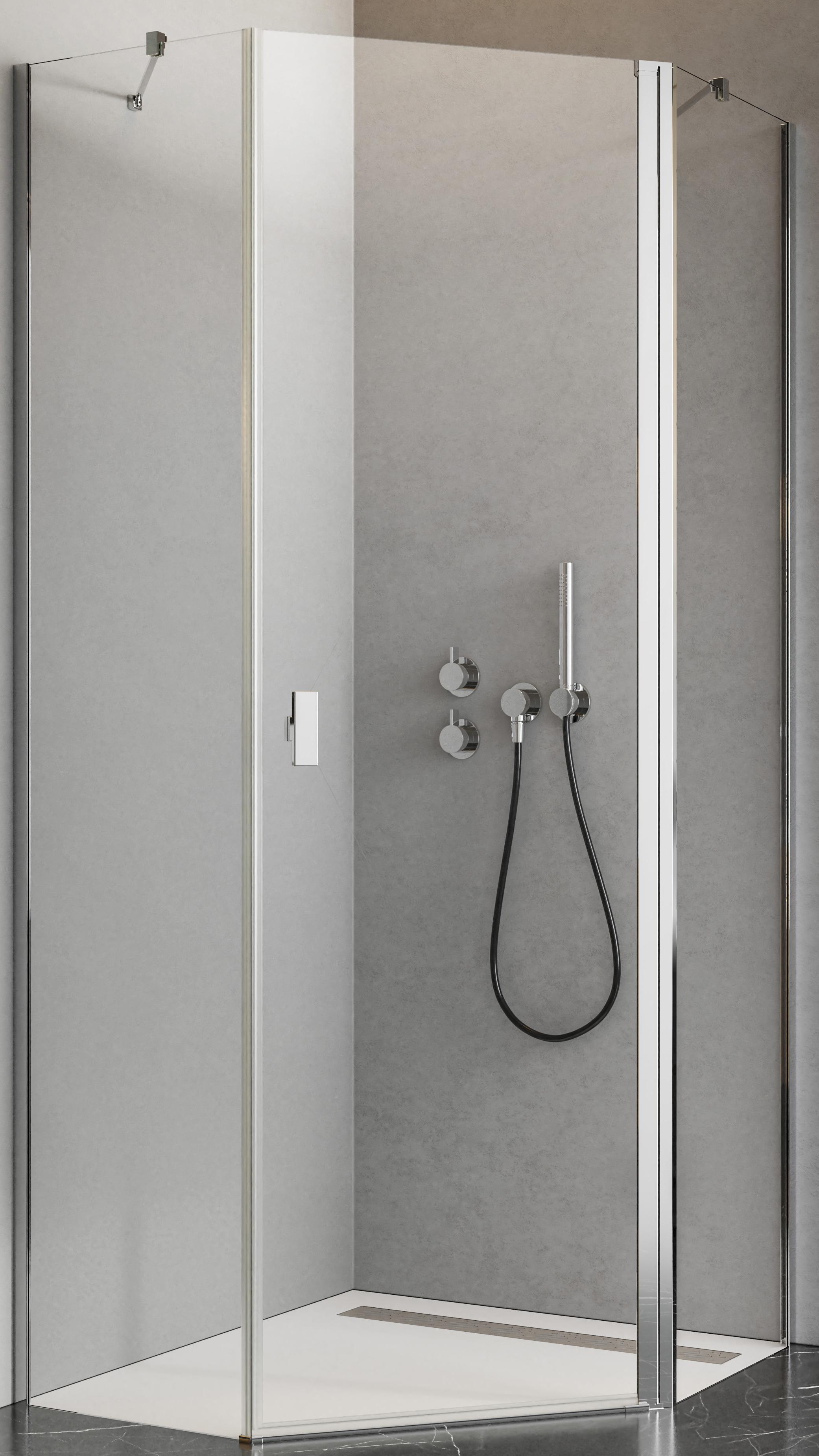 душевой уголок radaway nes ptj 100x80 прозрачное/хром