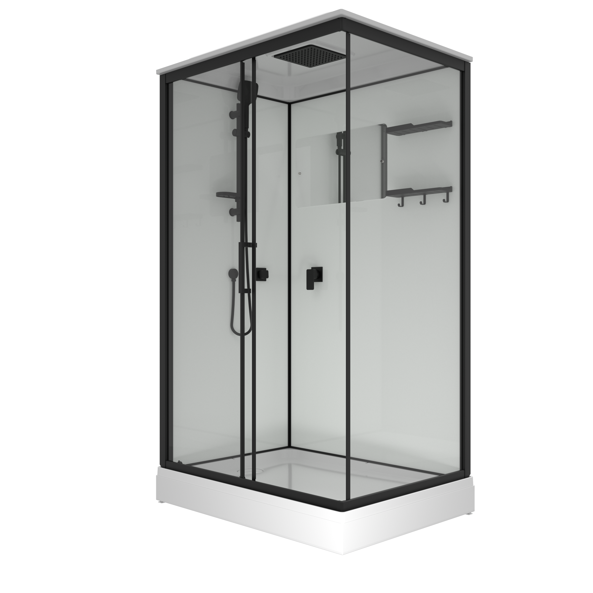 душевая кабина triton рич-блэк м5 120x90 a стекло прозрачное / профиль чёрный матовый
