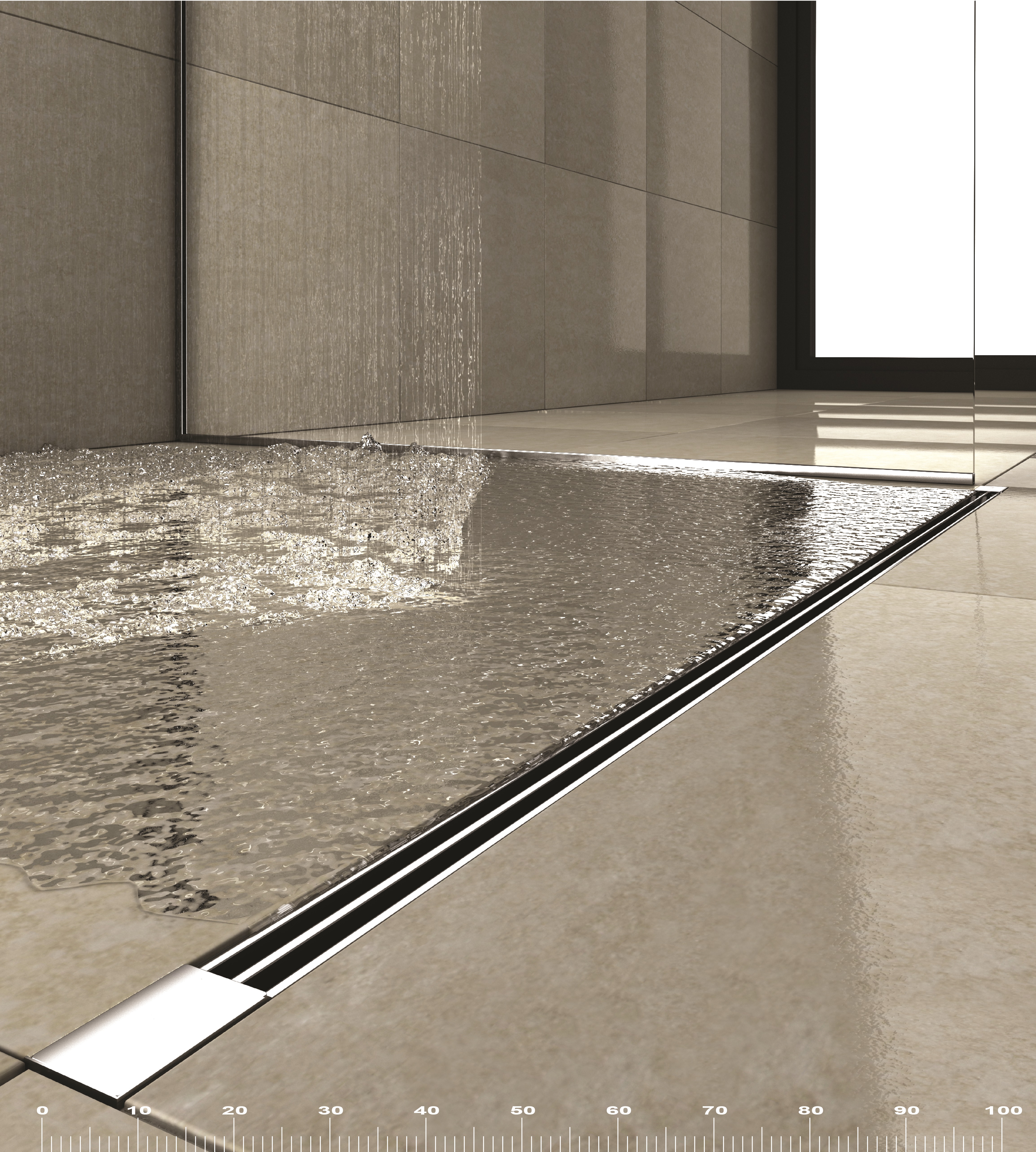 душевой лоток с решеткой berges wasserhaus super slim 700