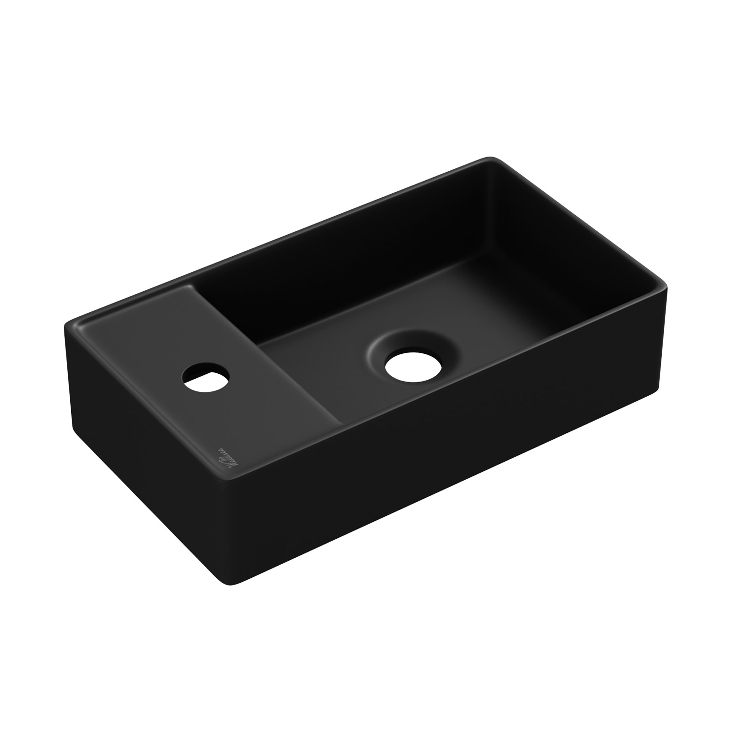 умывальник накладной/подвесной wellsee wc area 321808000 41x23 черный матовый